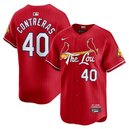 Men's St. Louis Cardinals #40 Willson Contreras Nike Red 2024 City Connect Limited Player Jersey